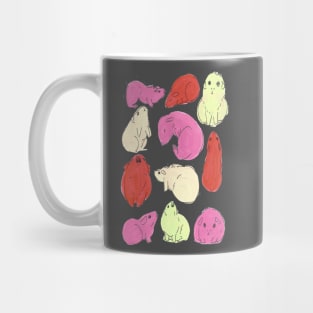 Guinea Pig, Cute Pink and Orange Pattern Mug